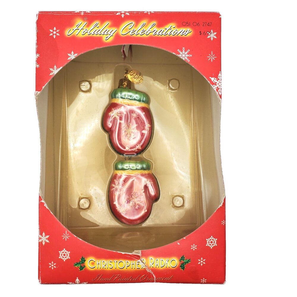 Christopher Radko Mittens Target Holiday Celebrations Ornament 051062747 Sealed